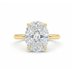 Oval Solitaire Lab Created Diamond Engagement Ring - IGI Certified  Yellow Gold Forever For Love