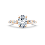 1.5 Carat Oval Lab Grown Diamond Ring | Vintage Marquise Diamond Band | IGI Certified Forever For Love