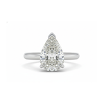 Pear Shape Lab Diamond Solitaire Engagement Ring Forever For Love