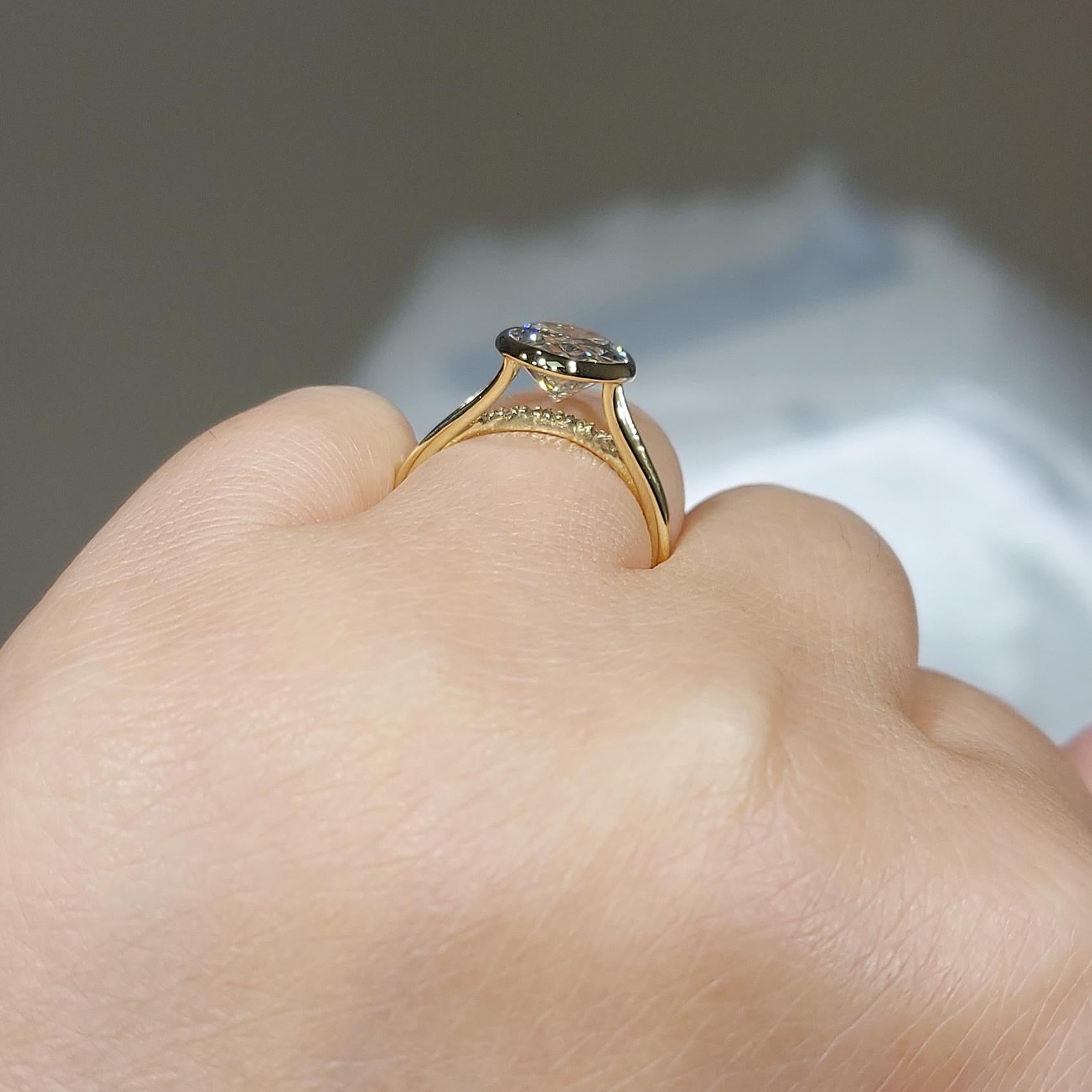 3.5 Ct Oval Lab Diamond Solitaire Engagement Ring