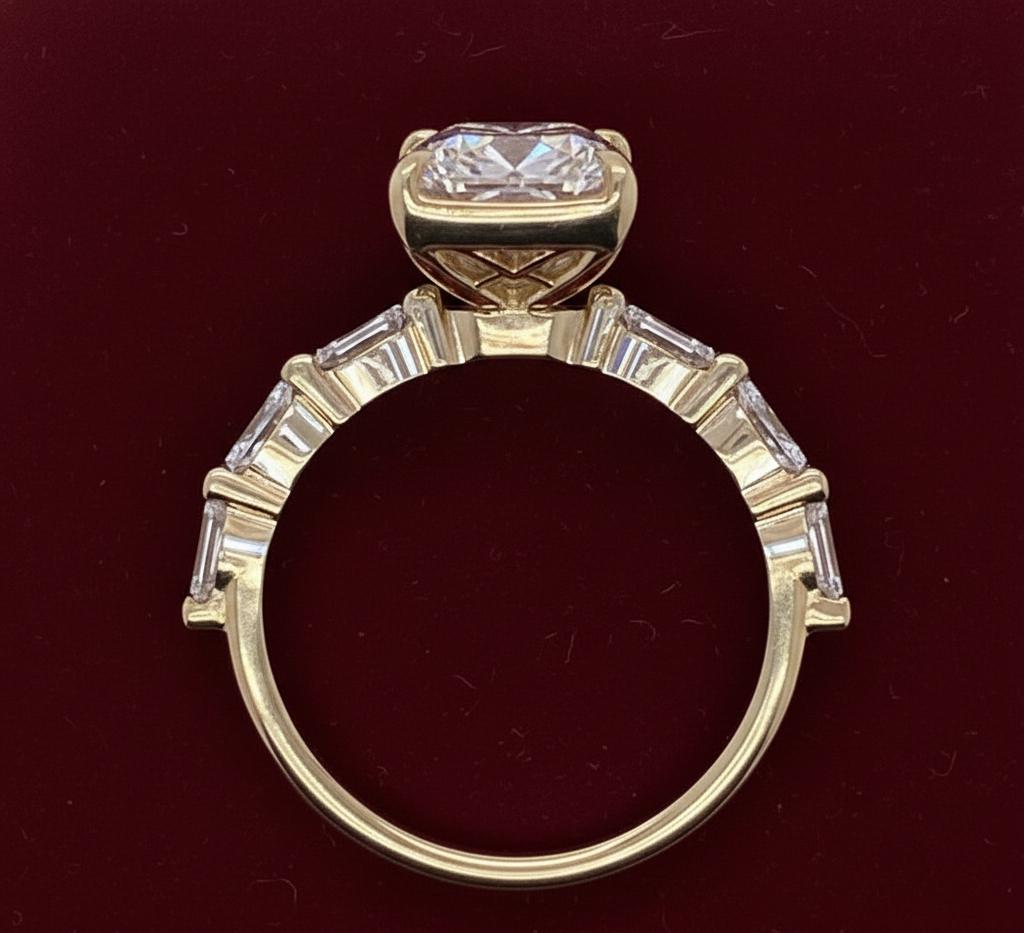 2 Ct IGI Certified Oval Lab Diamond Halo Engagement Ring