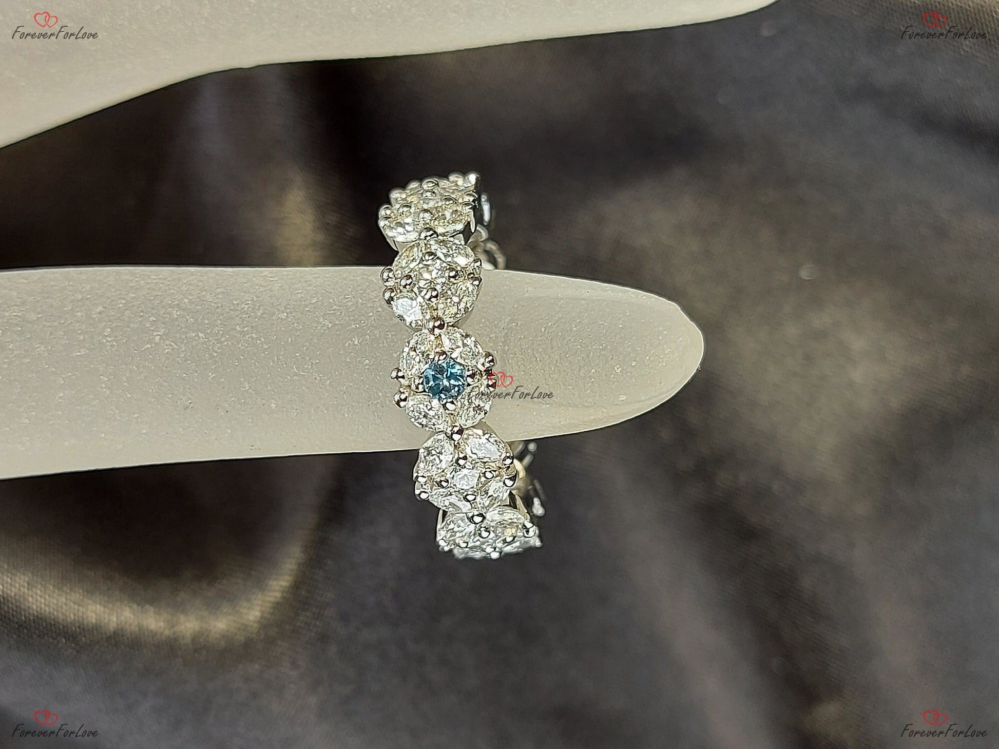 Vintage Natural Diamond Marquise and Round cut Wedding Band Birthstone promise ring Rose Gold engagement band Women anniversary band ring