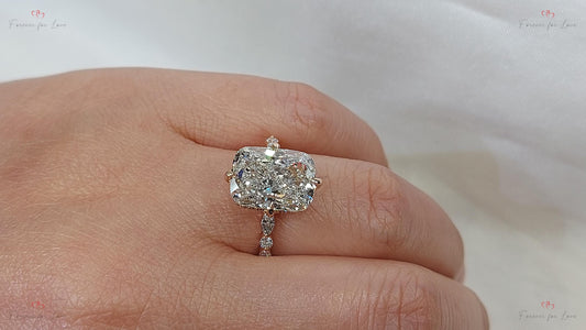 IGI Certified Cushion Lab Diamond Solitaire Engagement Ring