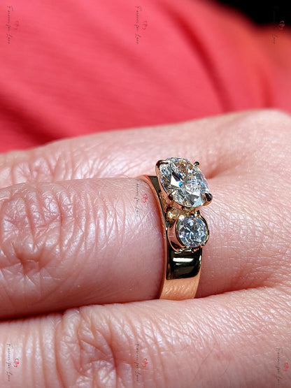 2 Ct IGI Certified Oval Lab Diamond Engagement Ring