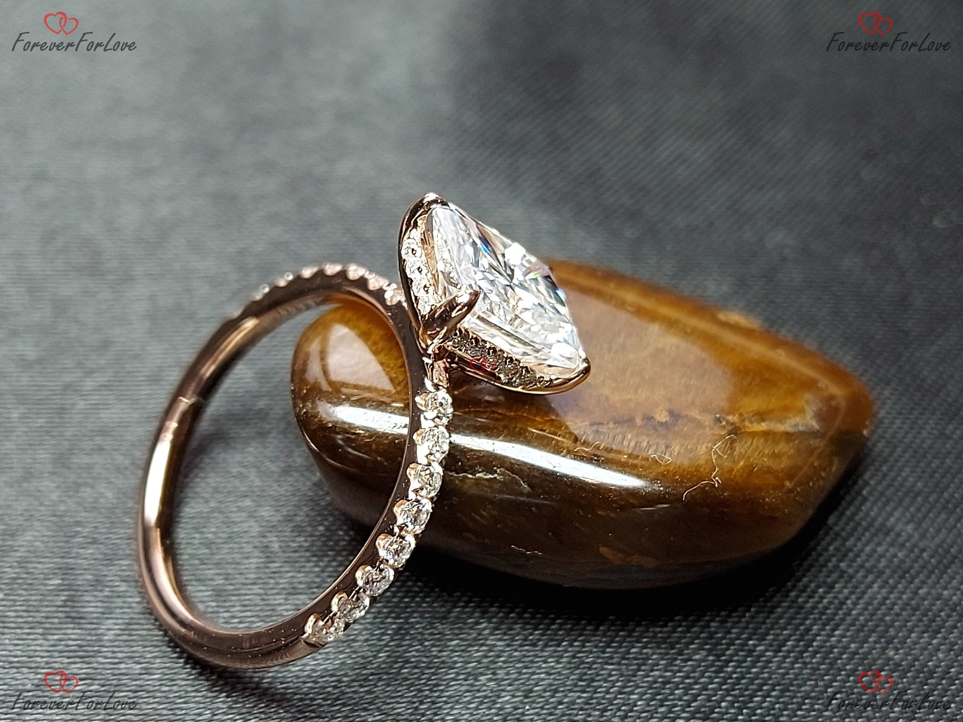 2 Ct Radiant Diamond, Moissanite Engagement Ring