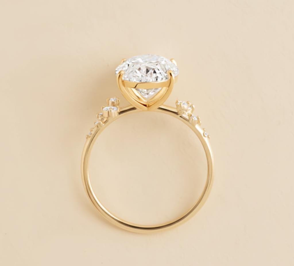 3 Ct IGI Certified Oval Lab Diamond Engagement Ring