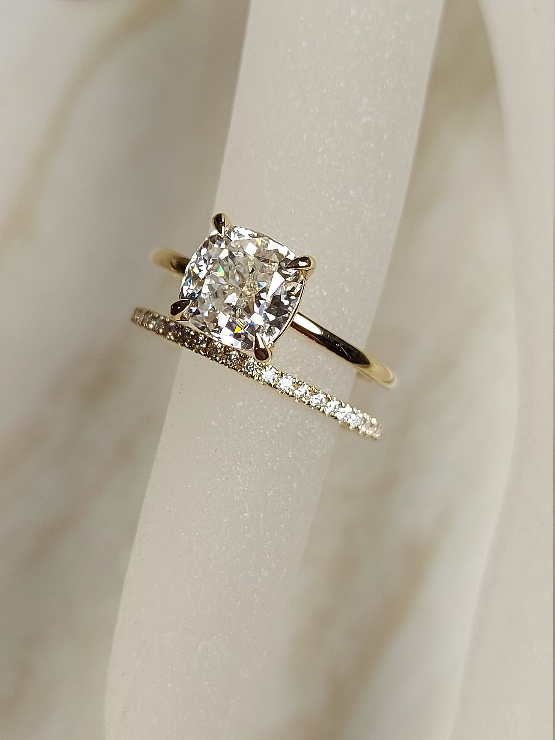 2 Ct Cushion Moissanite Eternity Band