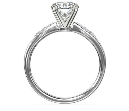 1 Ct Round Natural Diamond Engagement Ring