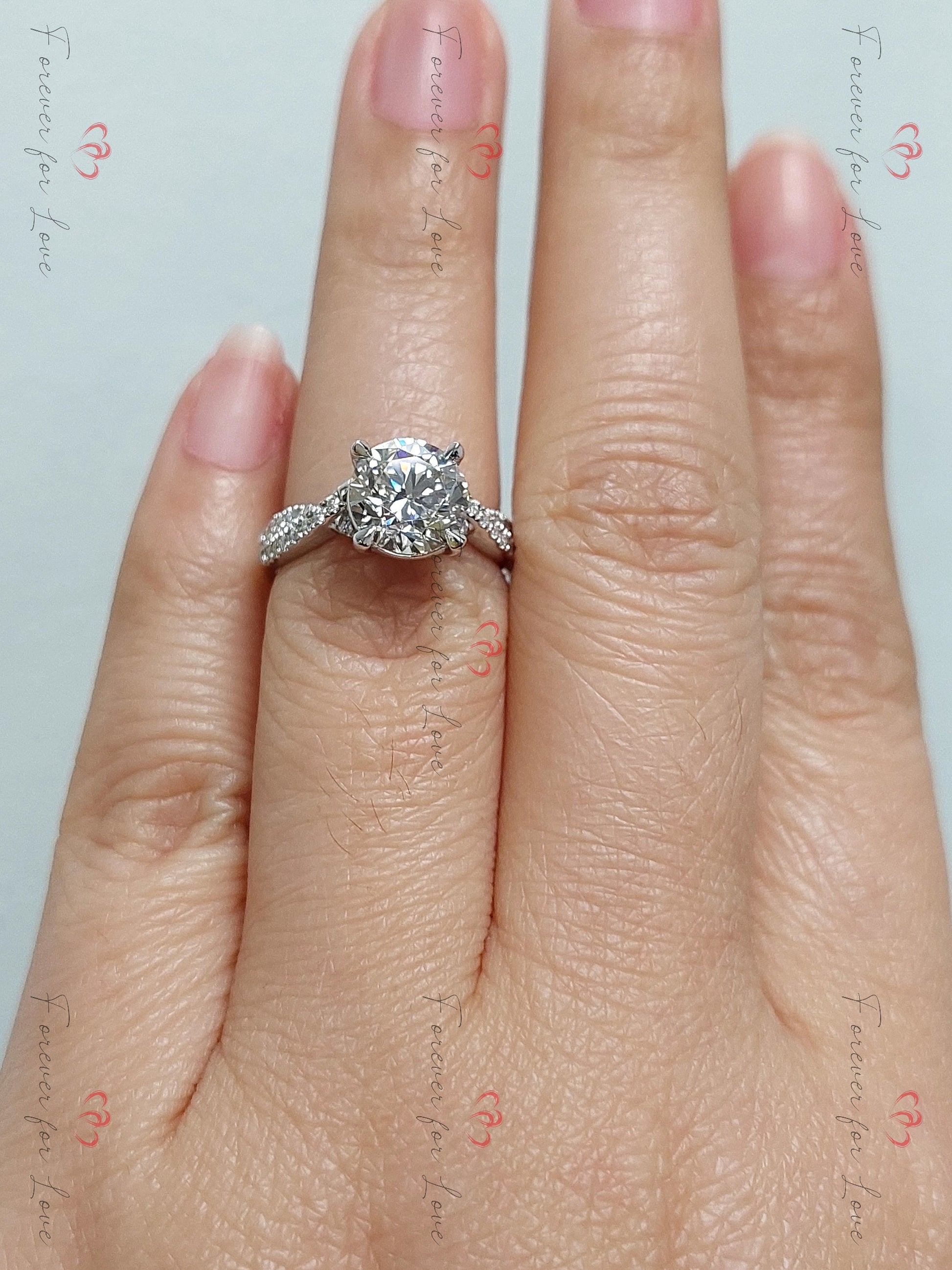 2 Ct IGI Certified Round Lab Diamond Solitaire Engagement Ring