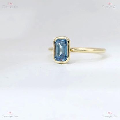 1.5 Ct IGI Certified Emerald Lab Diamond Solitaire Engagement Ring