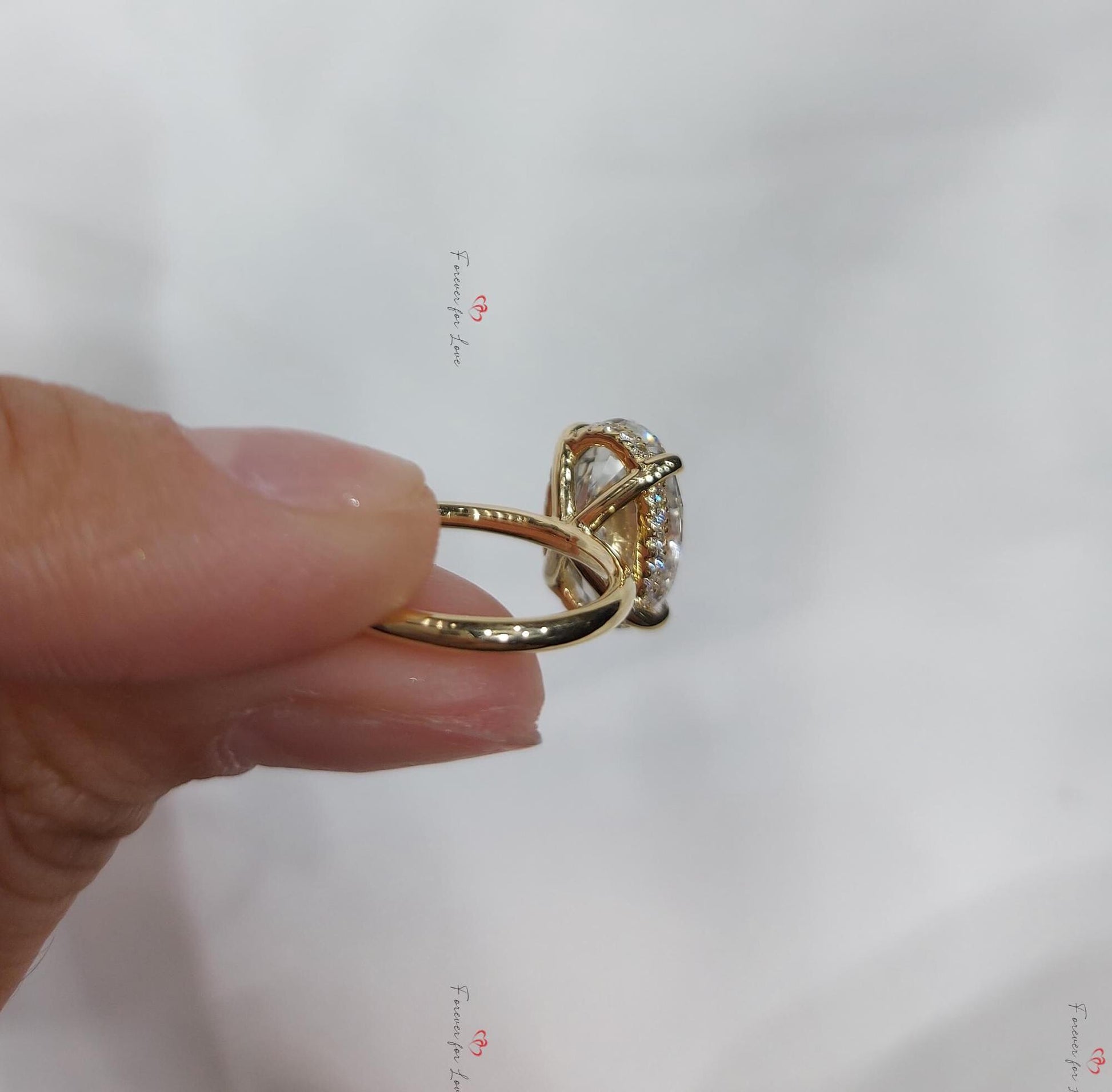 4 Ct IGI Certified Oval Lab Diamond Solitaire Engagement Ring