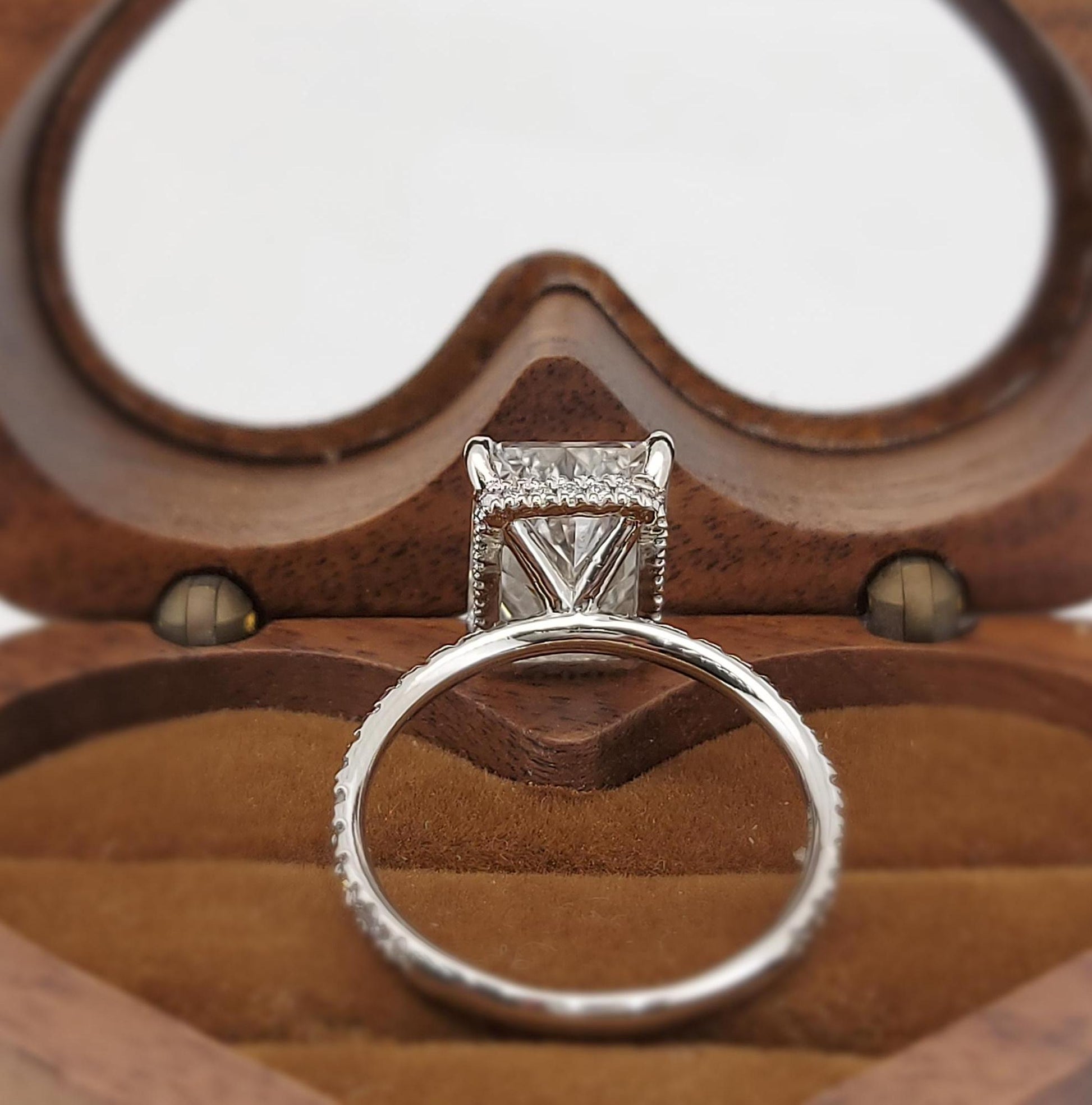 4.06 Ct IGI Certified Radiant Diamond Engagement Ring