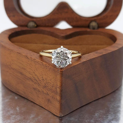 1.5 Ct IGI Certified Round Diamond Engagement Ring