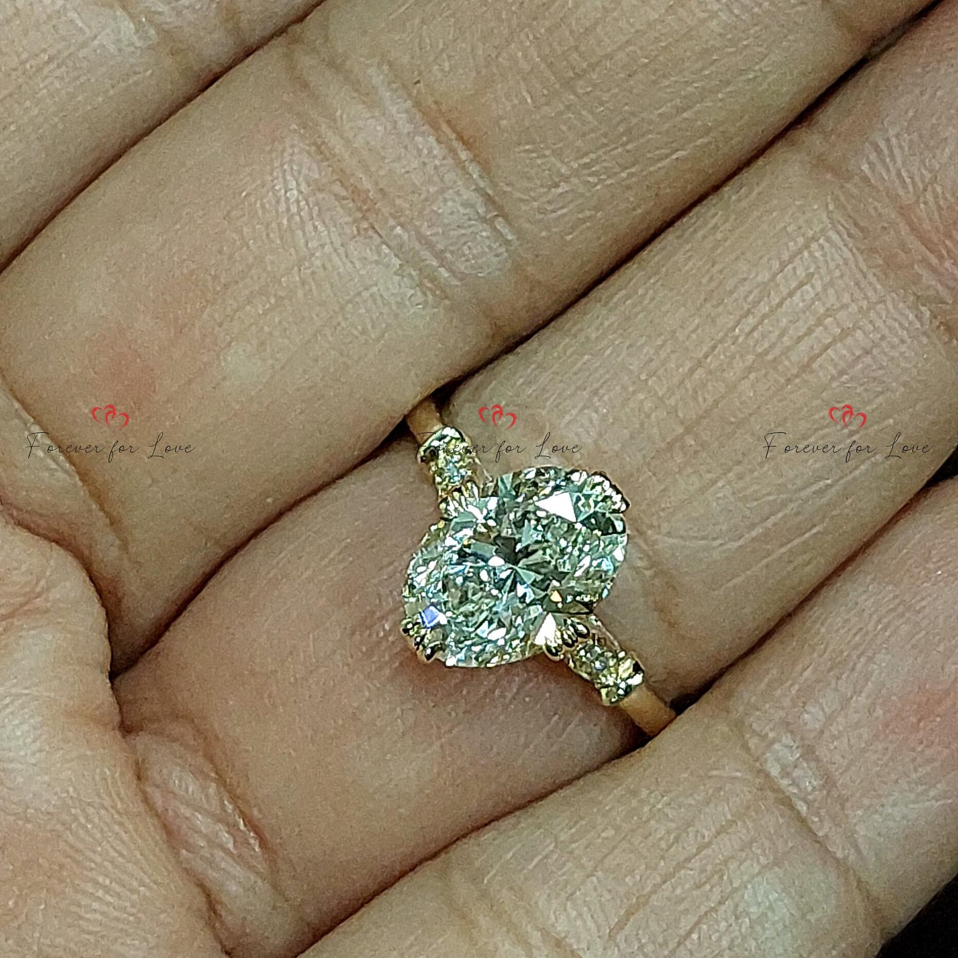 IGI Certified Oval Lab Diamond Engagement Ring