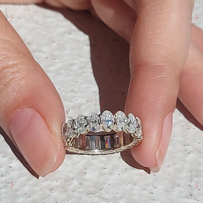 Emerald Moissanite Full Eternity Band