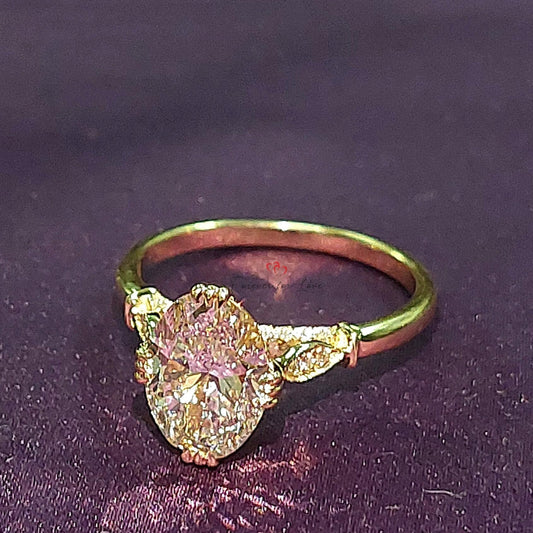IGI Certified Oval Lab Diamond Engagement Ring