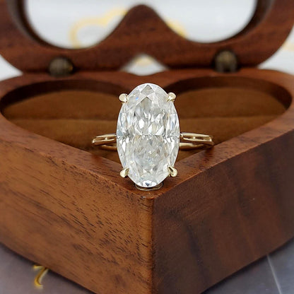 5 Ct Oval Moissanite Engagement Ring