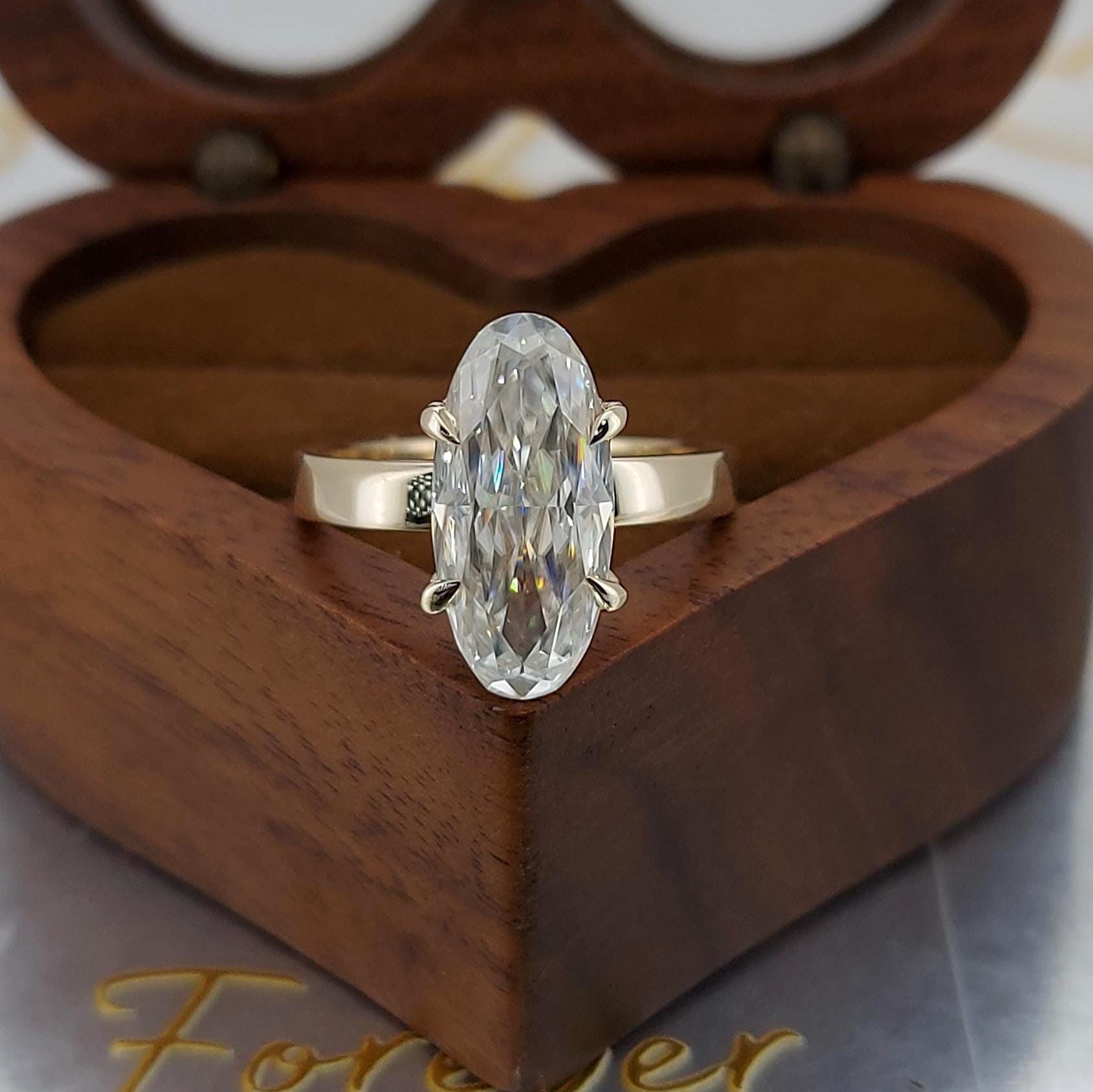 3.5 Ct Oval Moissanite Engagement Ring