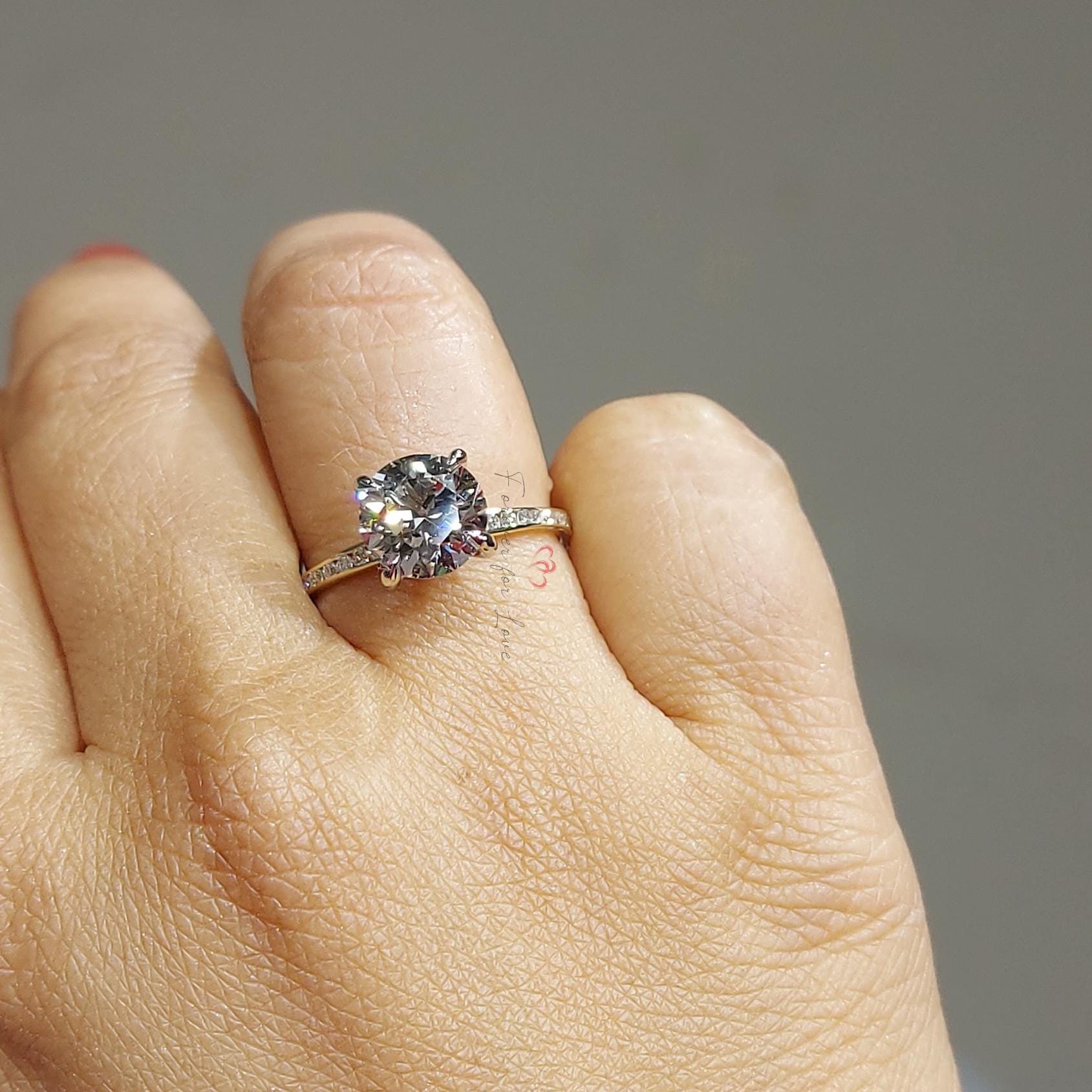 2 Ct IGI Certified Round Lab Diamond Solitaire Engagement Ring