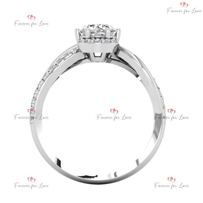 Round Natural Diamond Solitaire Engagement Ring