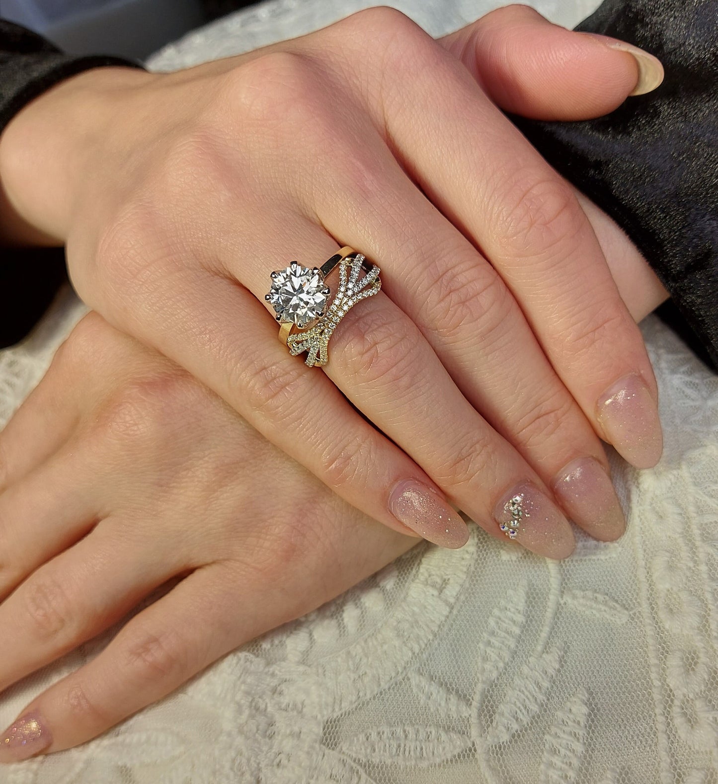 Round Cut engagement ring, women birthstone ring Solid 14K yellow gold Moissanite engagement ring vintage Bridal Anniversary gift for her. Round cut 1Ct Moissanite Brilliant Cut engagement ring in 935 Argentium Silver — custom handcrafted by Forever For Love