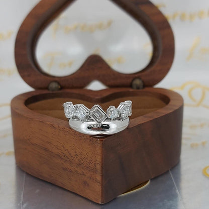 Pear Diamond Half Eternity Band