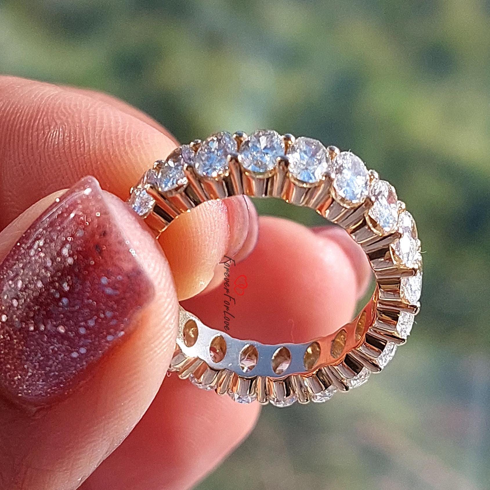 0.18 Ct Oval Lab Diamond Full Eternity Band