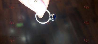 3.78 Ct Oval Blue Diamond, Sapphire Engagement Ring