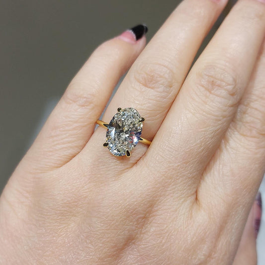 Oval Lab Diamond Engagement Ring