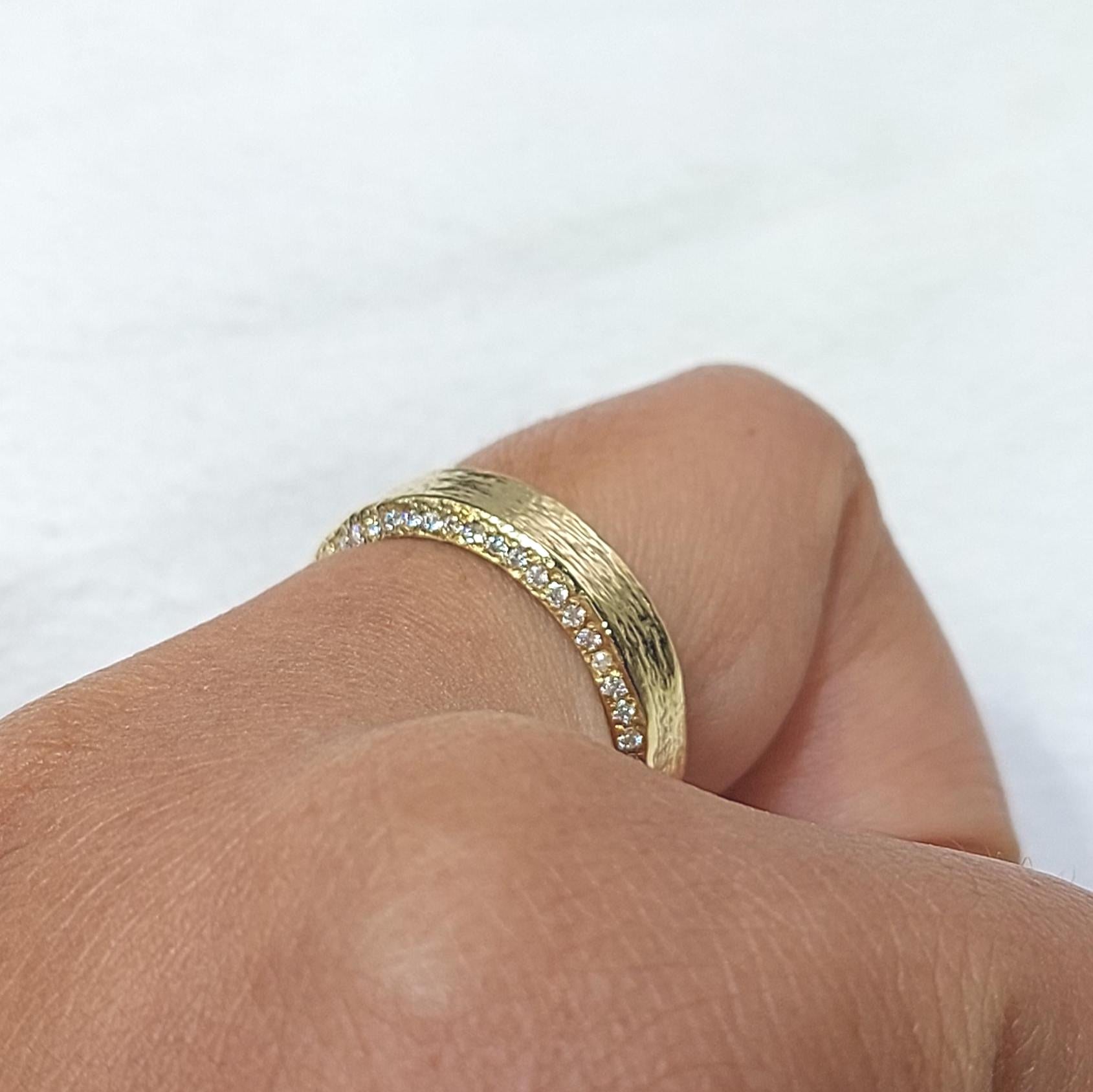 Round Diamond Stacking Ring