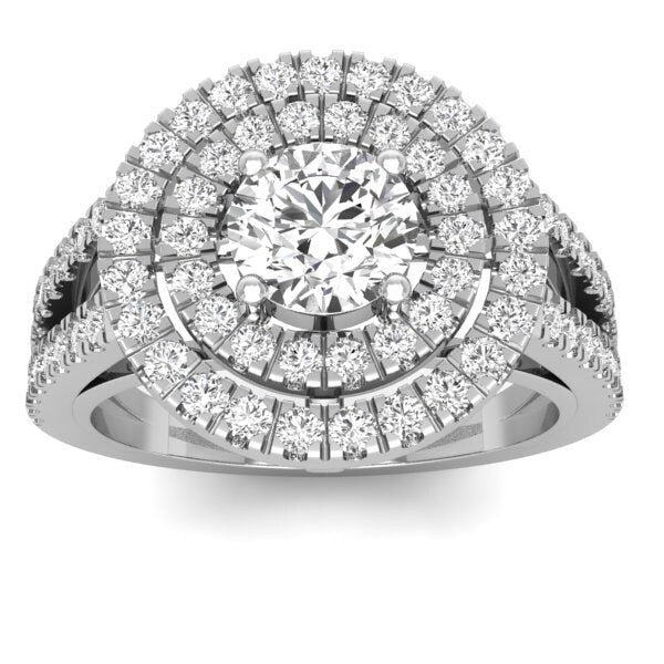 Round Natural Diamond Solitaire Engagement Ring