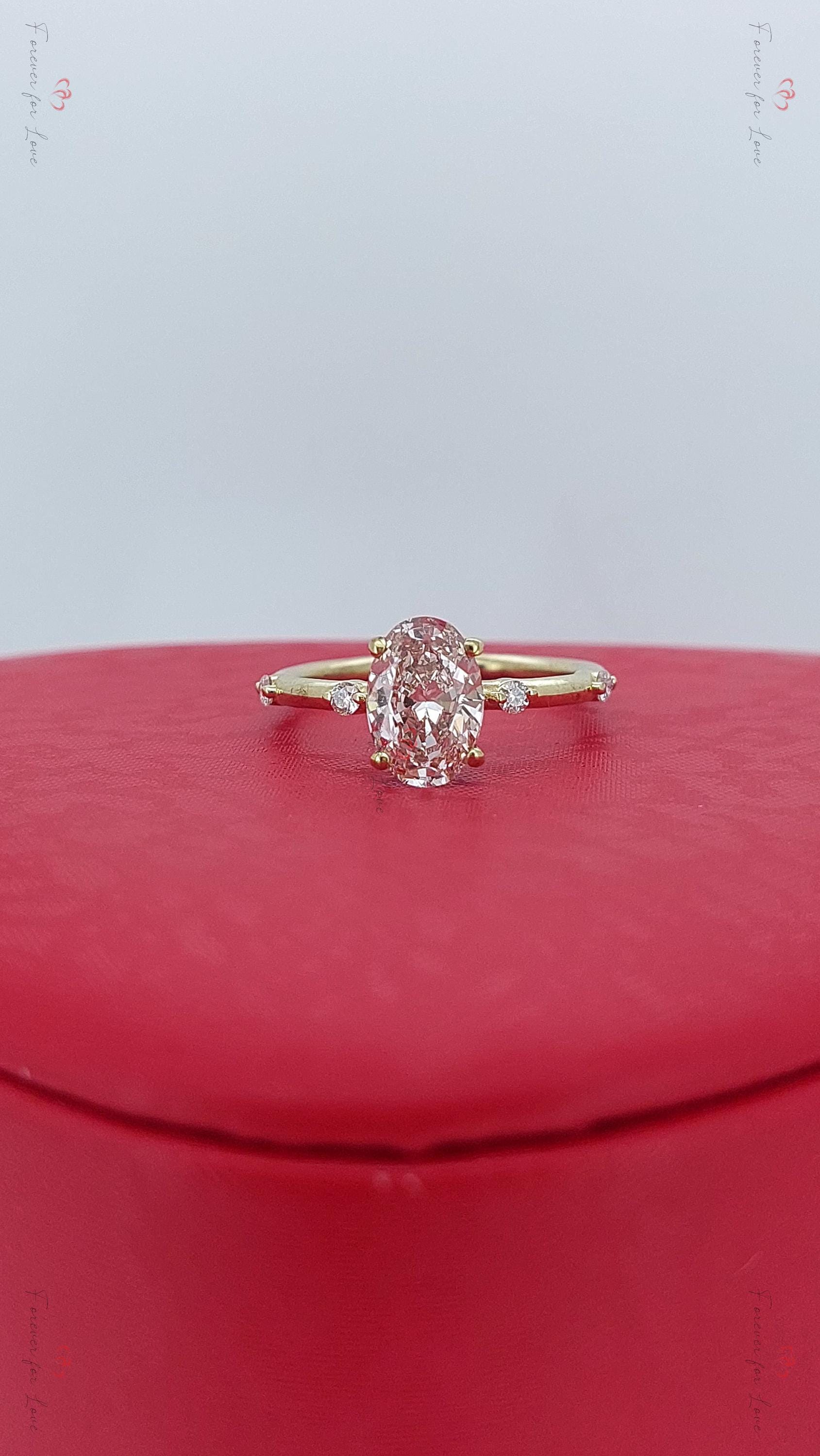 IGI Certified Oval Lab Diamond Engagement Ring