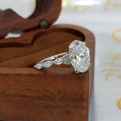 3.1 Ct IGI Certified Oval Lab Diamond Solitaire Engagement Ring