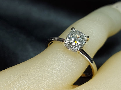 1 Ct Cushion Diamond Engagement Ring
