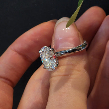3.5 Ct IGI Certified Oval Lab Diamond Engagement Ring