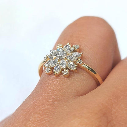 Marquise Lab Diamond Ring