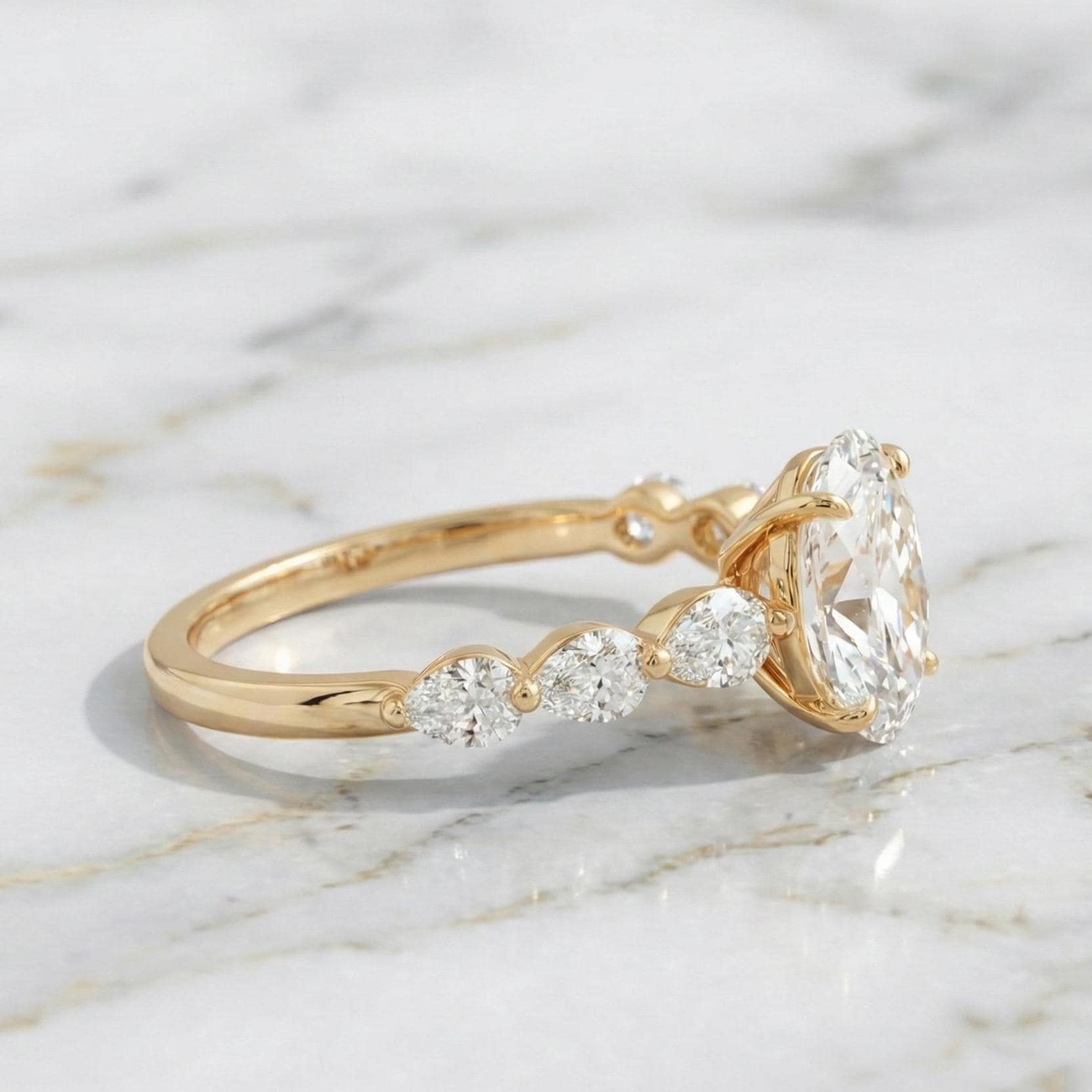 2.5 Ct IGI Certified Oval Lab Diamond Engagement Ring