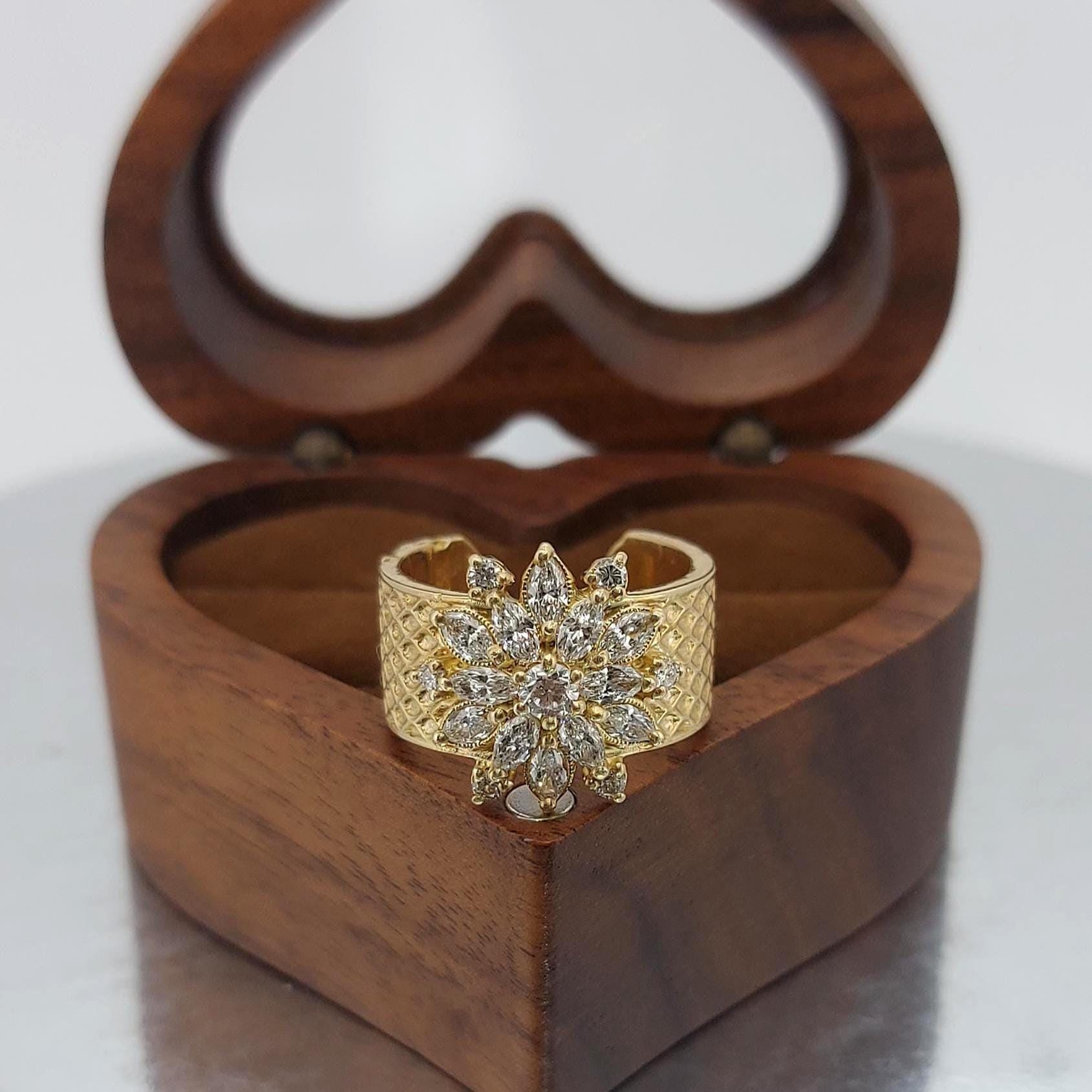 Pear Diamond Wedding Band