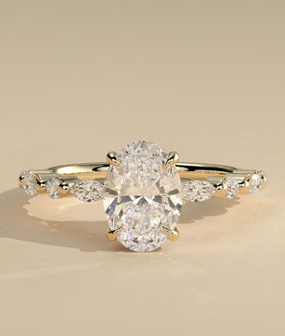 1.0 Ct IGI Certified Oval Diamond Band
