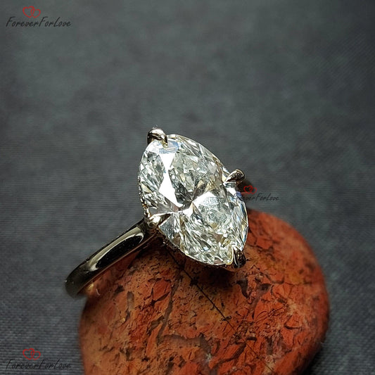 3 Ct IGI Certified Oval Lab Diamond Engagement Ring