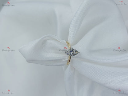 1 Ct IGI Certified Marquise Lab Diamond Engagement Ring
