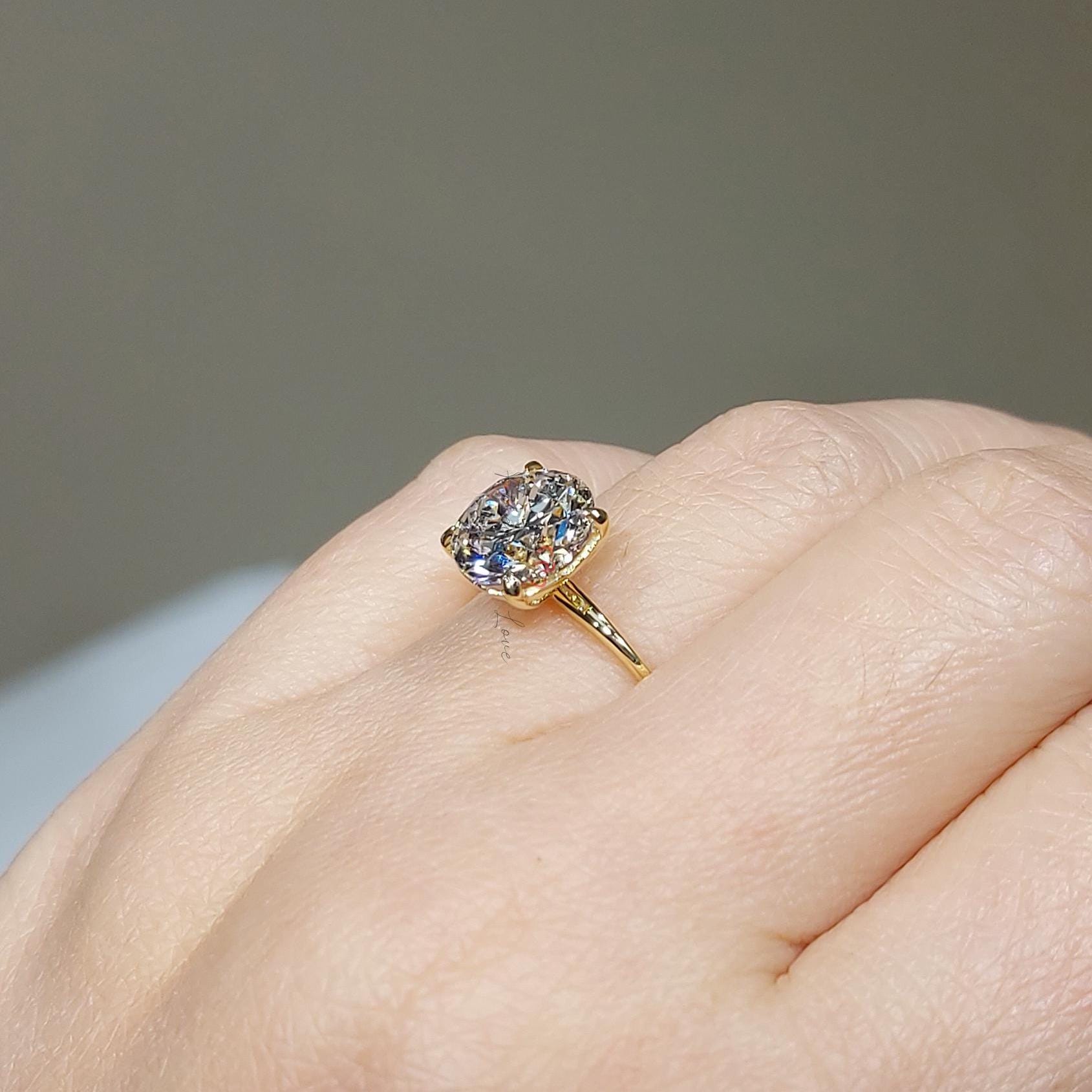 3 Ct IGI Certified Round Lab Diamond Solitaire Engagement Ring