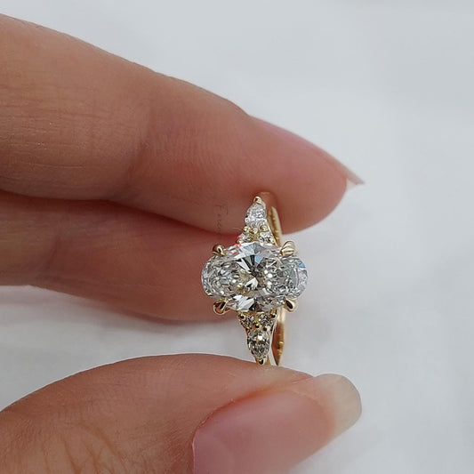 Oval Lab Diamond Engagement Ring