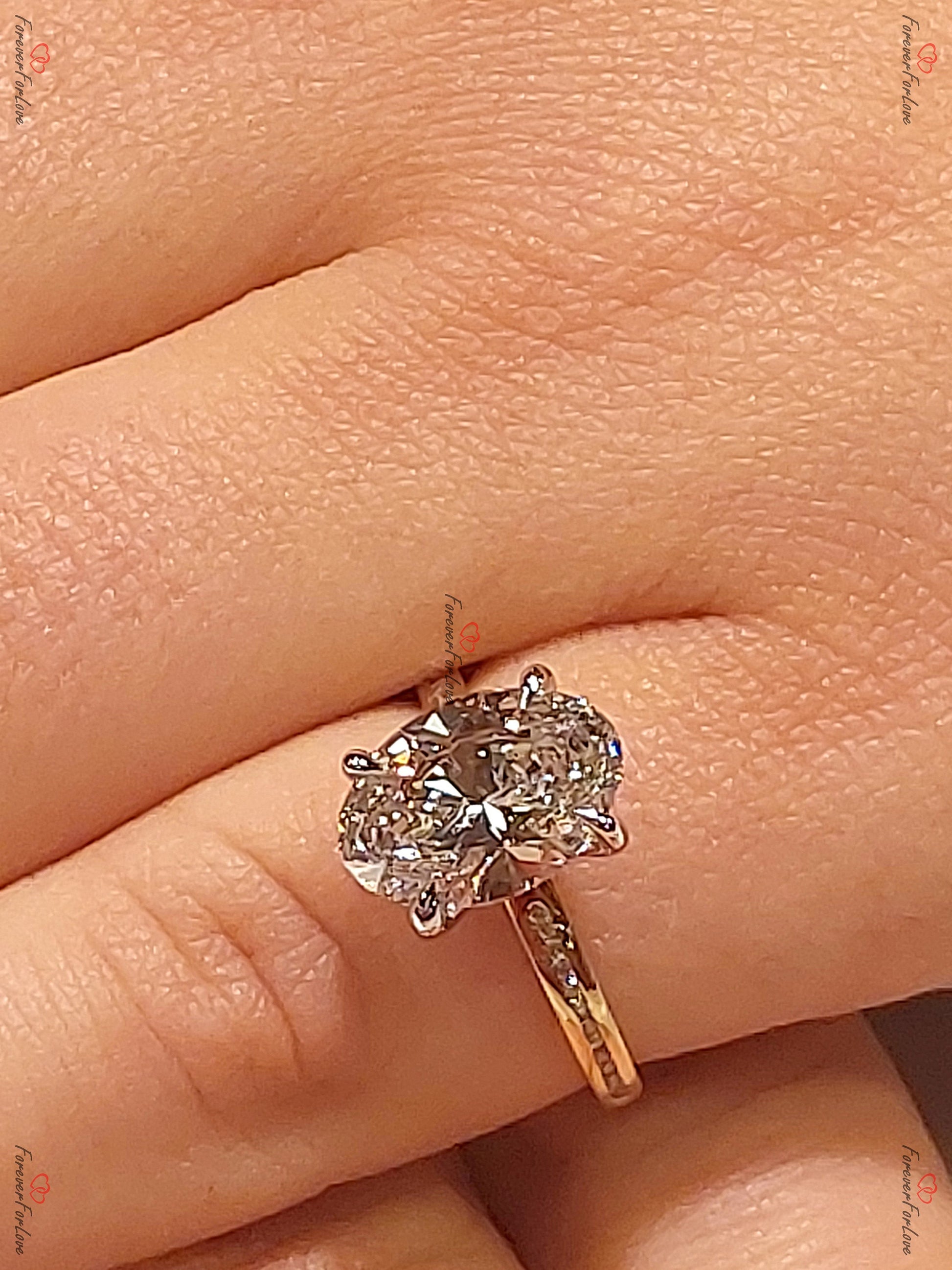 IGI Certified Oval Lab Diamond Engagement Ring