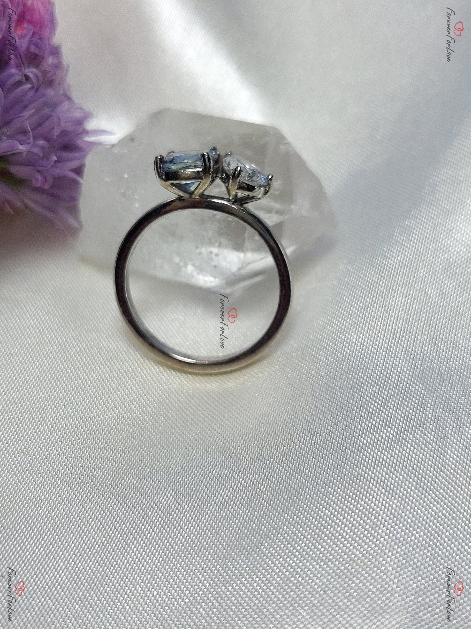 Cushion Diamond, Sapphire Engagement Ring
