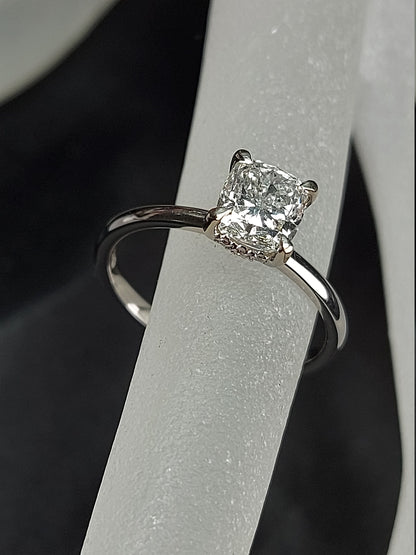 1 Ct Cushion Diamond Engagement Ring