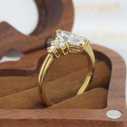 Marquise Lab Diamond Engagement Ring