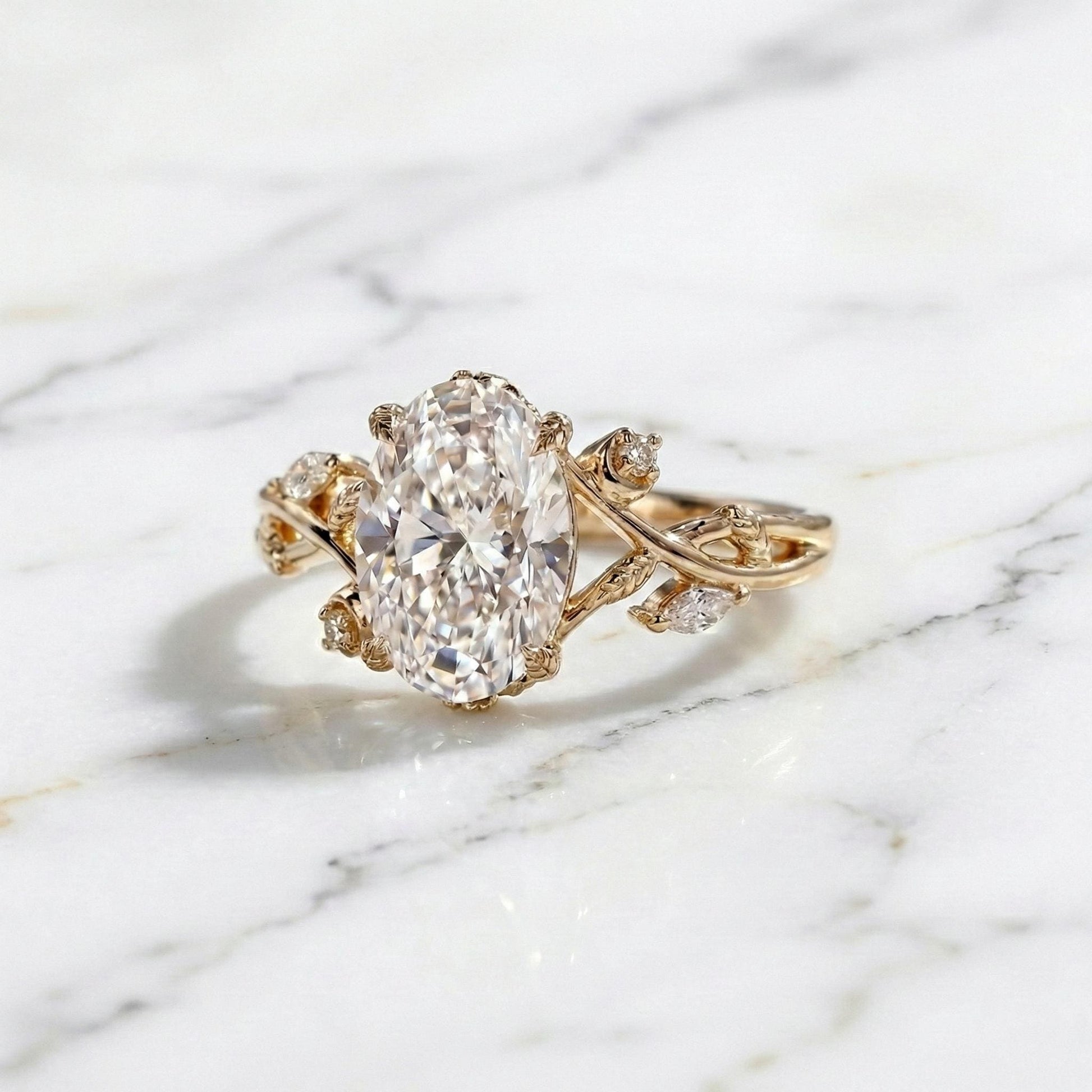 IGI Certified Oval Lab Diamond Engagement Ring