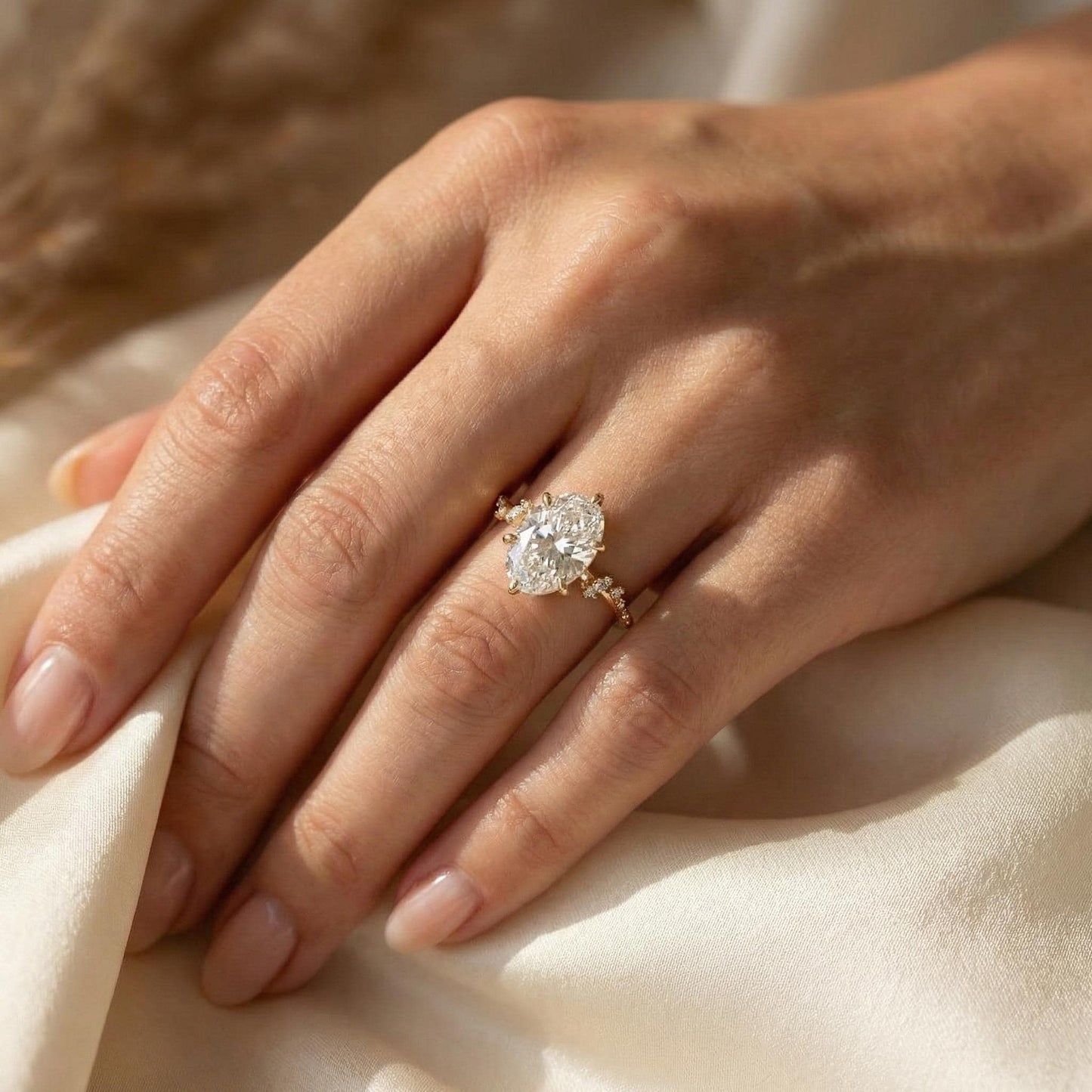 3.25 Ct IGI Certified Oval Lab Diamond Solitaire Engagement Ring Oval cut 1Ct Moissanite Brilliant Cut engagement ring in 935 Argentium Silver — custom handcrafted by Forever For Love