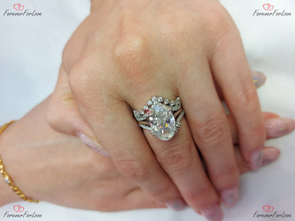 Oval Diamond, Moissanite Engagement Ring
